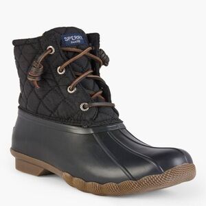 Sperry Waterproof Quilted Duck Boots Black Women’s 9